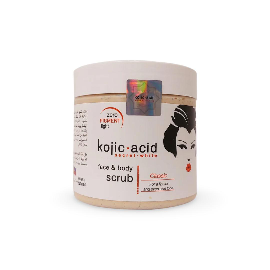 Kojic Acid - Secret White Face and Body Scrub - 521ml