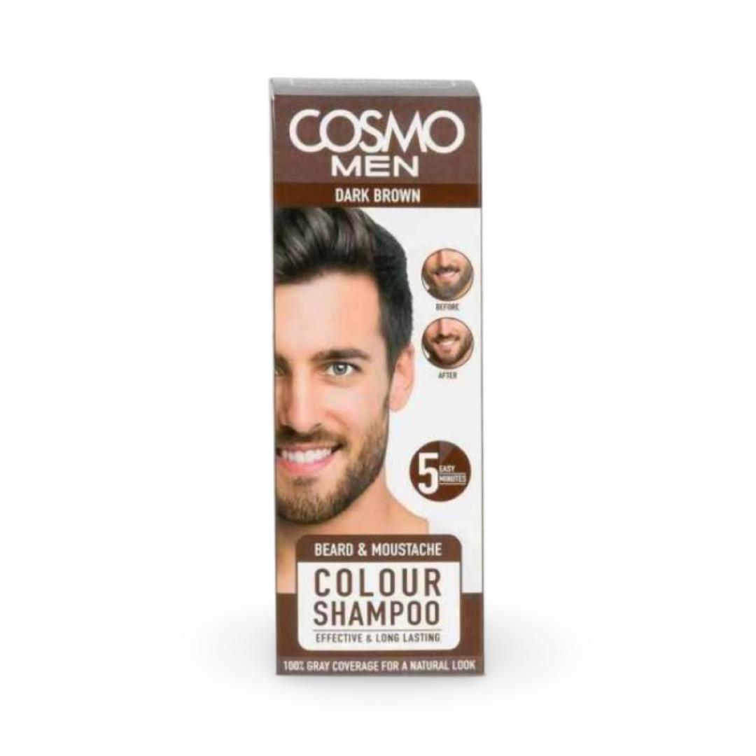 Cosmo - Beard and Mustache Colour Shampoo - Dark Brown - 180 ml