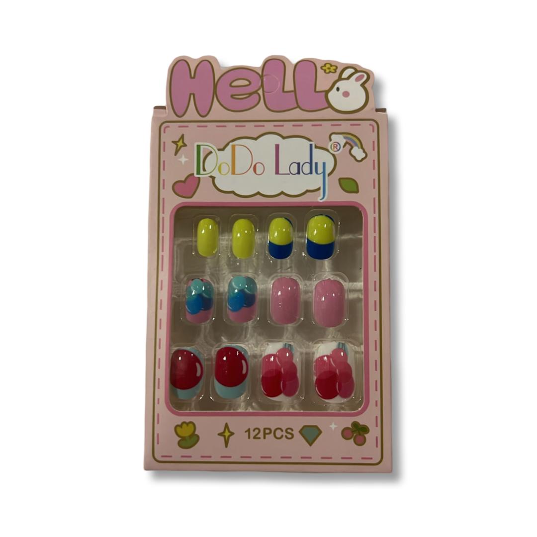 Dodo Lady - Adhesive Children nails 12 Pcs