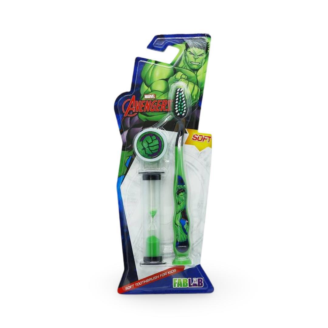 Fab Lab - Avengers Soft Toothbrush for Kids with sand glass