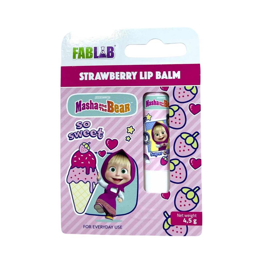 فاب لاب - مرطب شفاه ماشا والدب بالفراولة - 4.5 جرام
