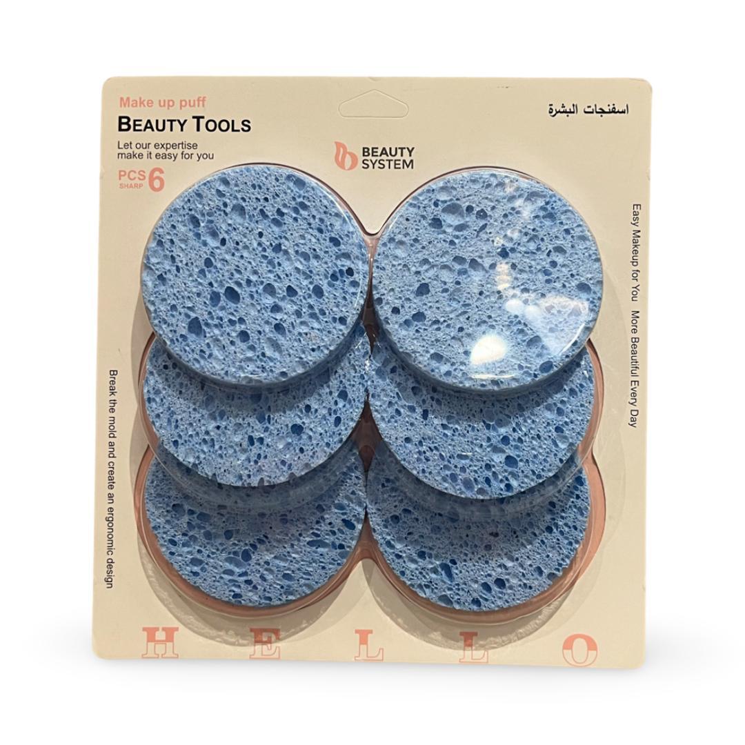 Beauty System - Multi-Purpose Makeup Sponge Blue - 6 Pieces