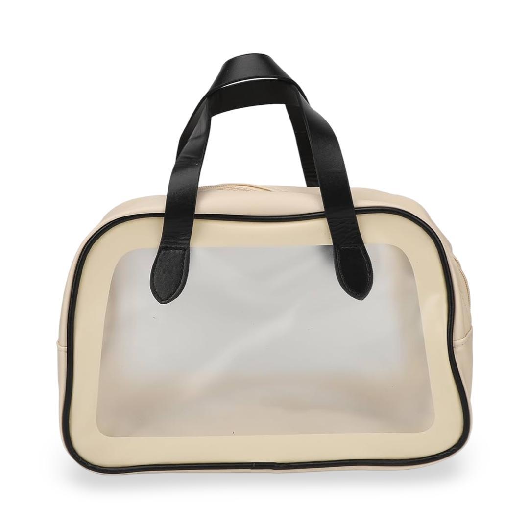 Makeup bag Beige and black