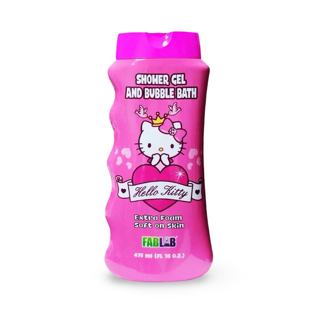 فاب لاب - جل استحمام وحوض استحمام بفقاعات هيلو كيتي للأطفال - 475 مل