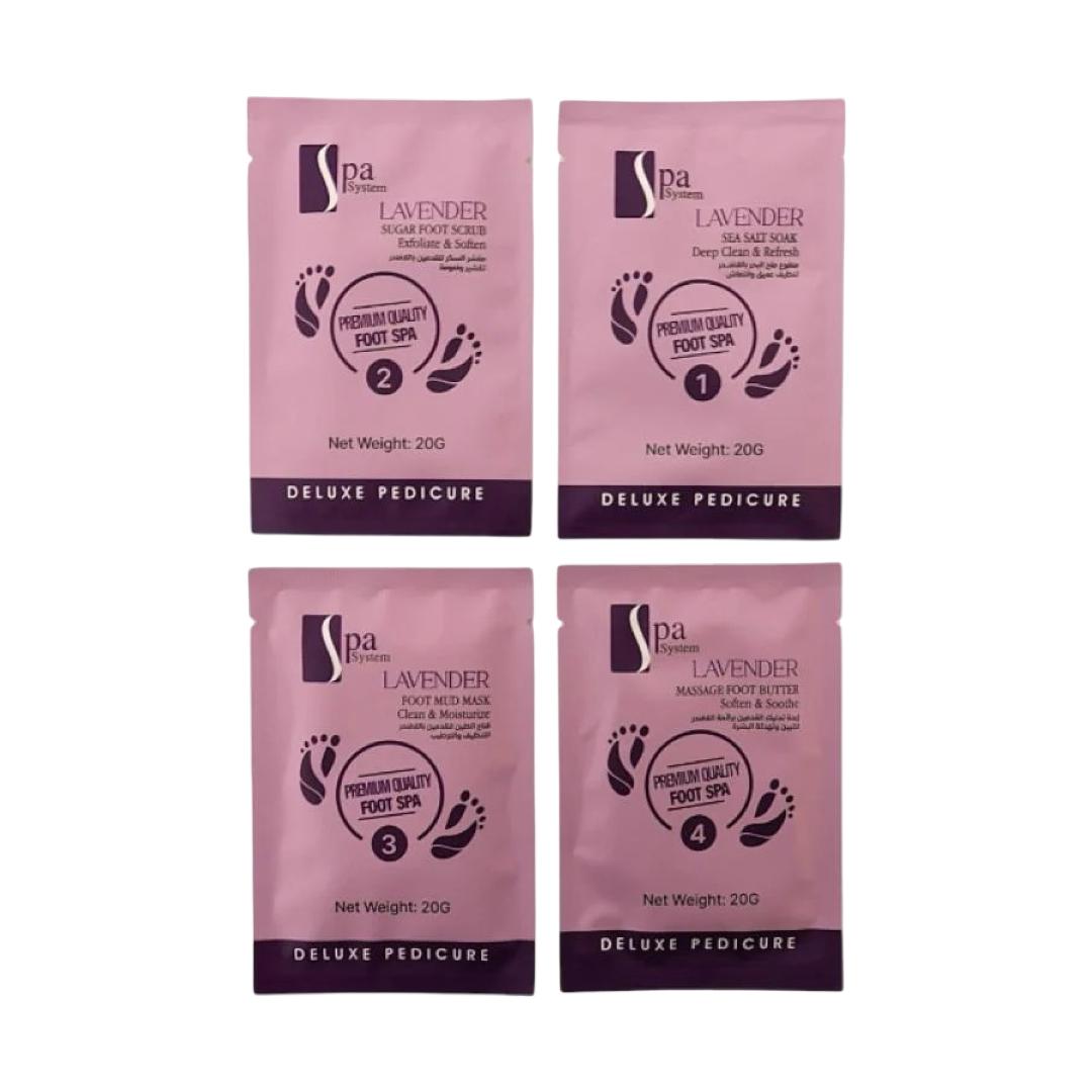 Spa System - Lavender Pedicure Set - 4 Pieces