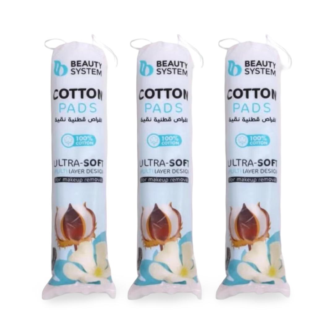 Beauty System - 100% Pure Cotton Pads Pack 120 Of 3