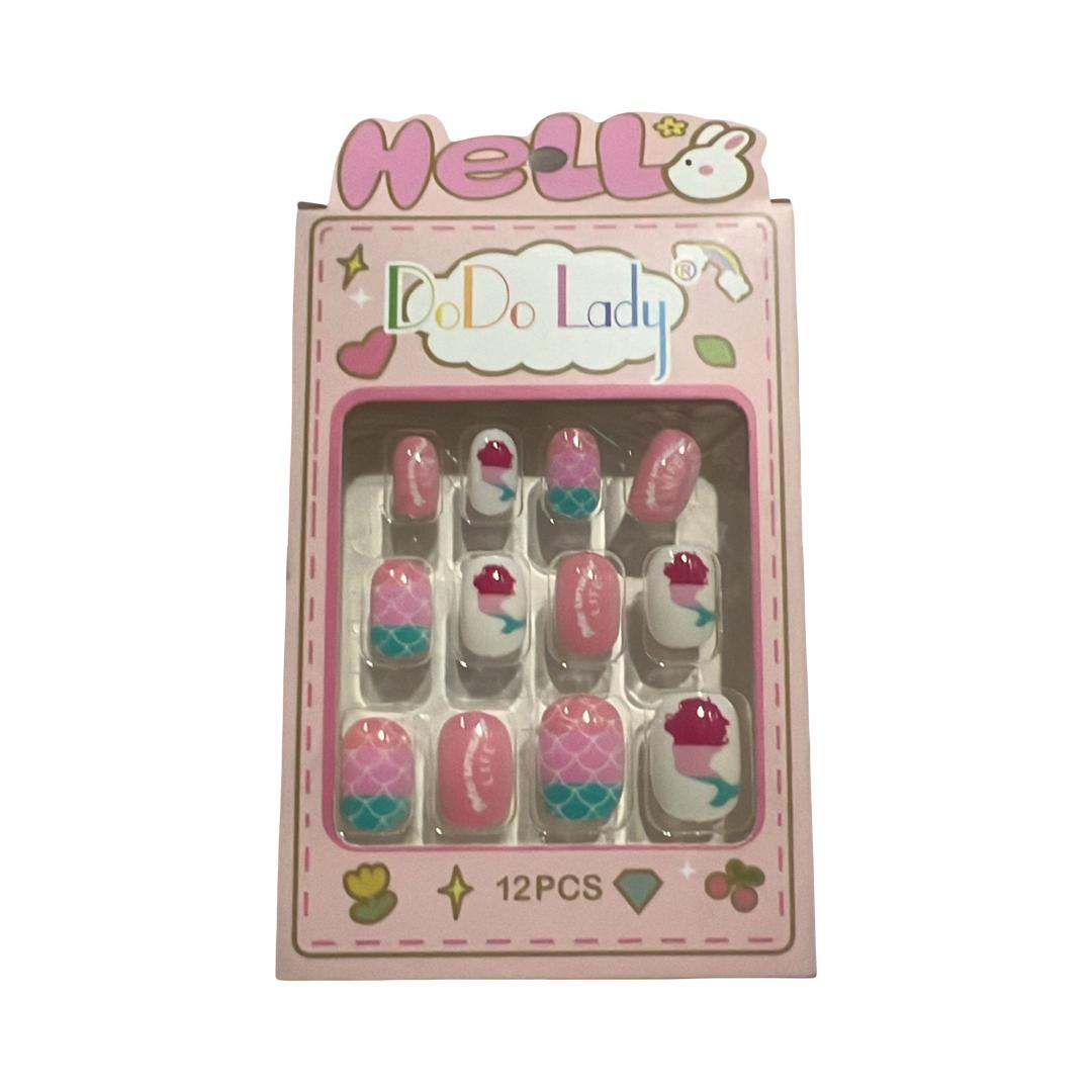 Dodo Lady - Adhesive Baby Nails 302 - 12 Pieces