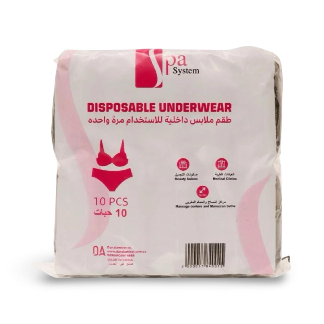 Spa System - Disposable Underwear Set - 10 Pieces Black