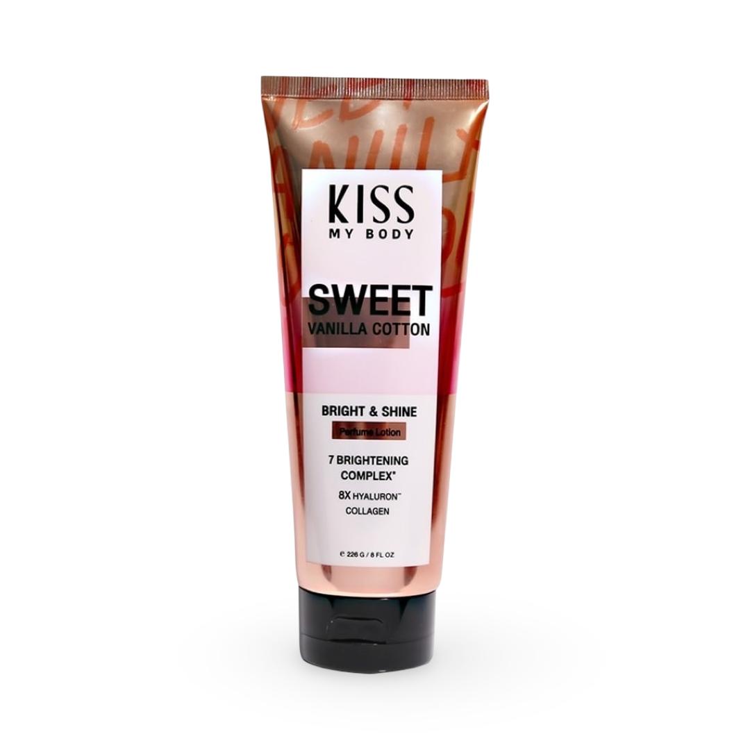Kiss My Body - Sweet Vanilla Cotton Bright & Shine Perfume Lotion - 226g