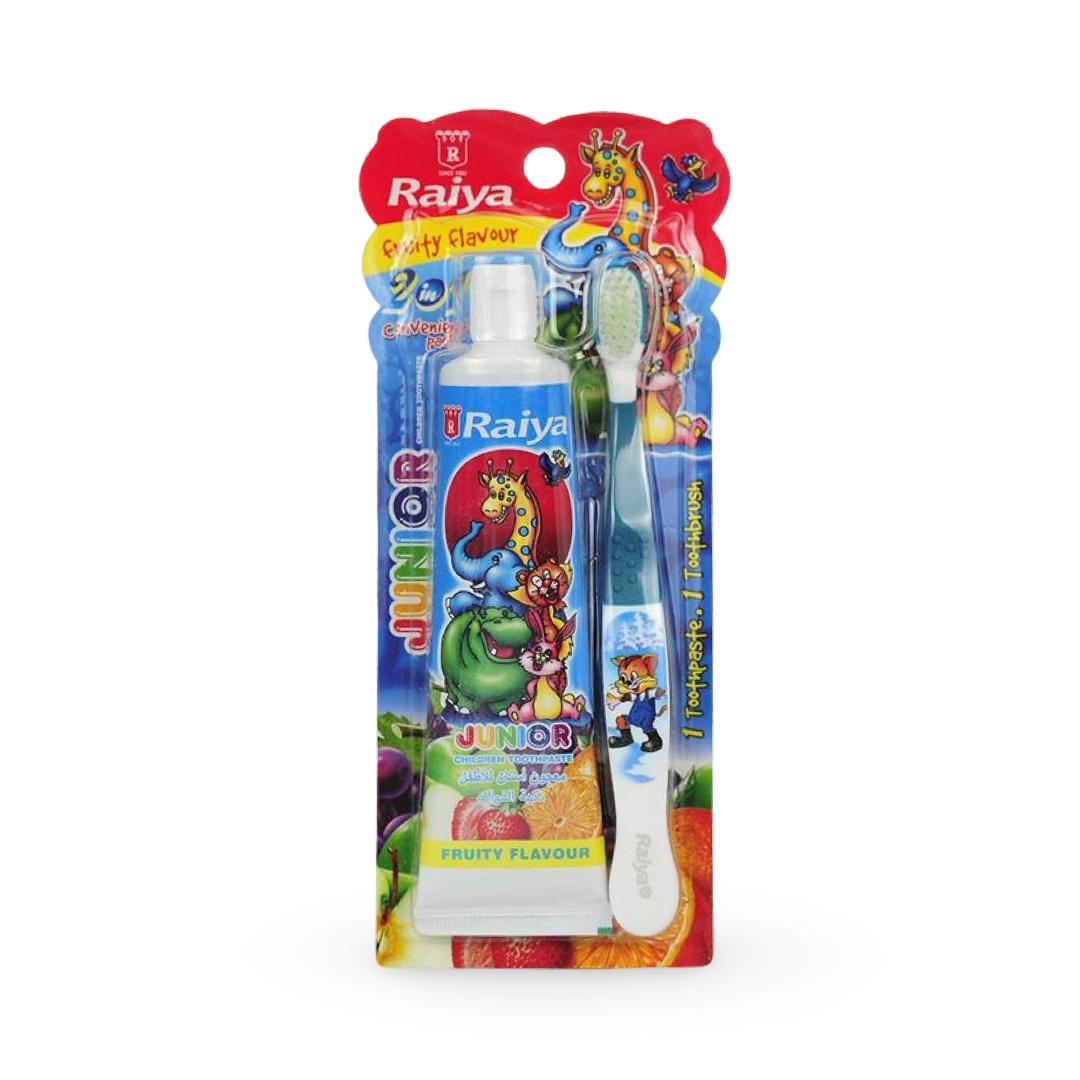 Raya Junior - Children's Toothbrush and Toothpaste Fruit Flavor - 75 ml