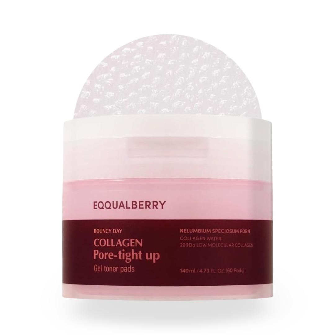Eqqualberry - Collagen Pore-Tight Up Gel Toner Pads 60 Pads - 140ml