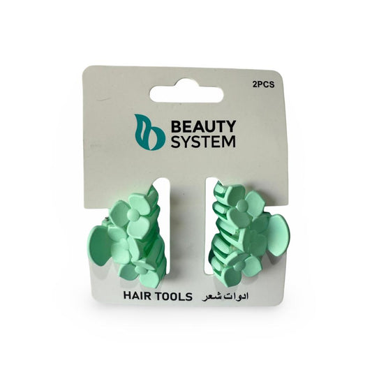 Beauty System - Hair Clipv2 Piece Green Color - Bk23-765