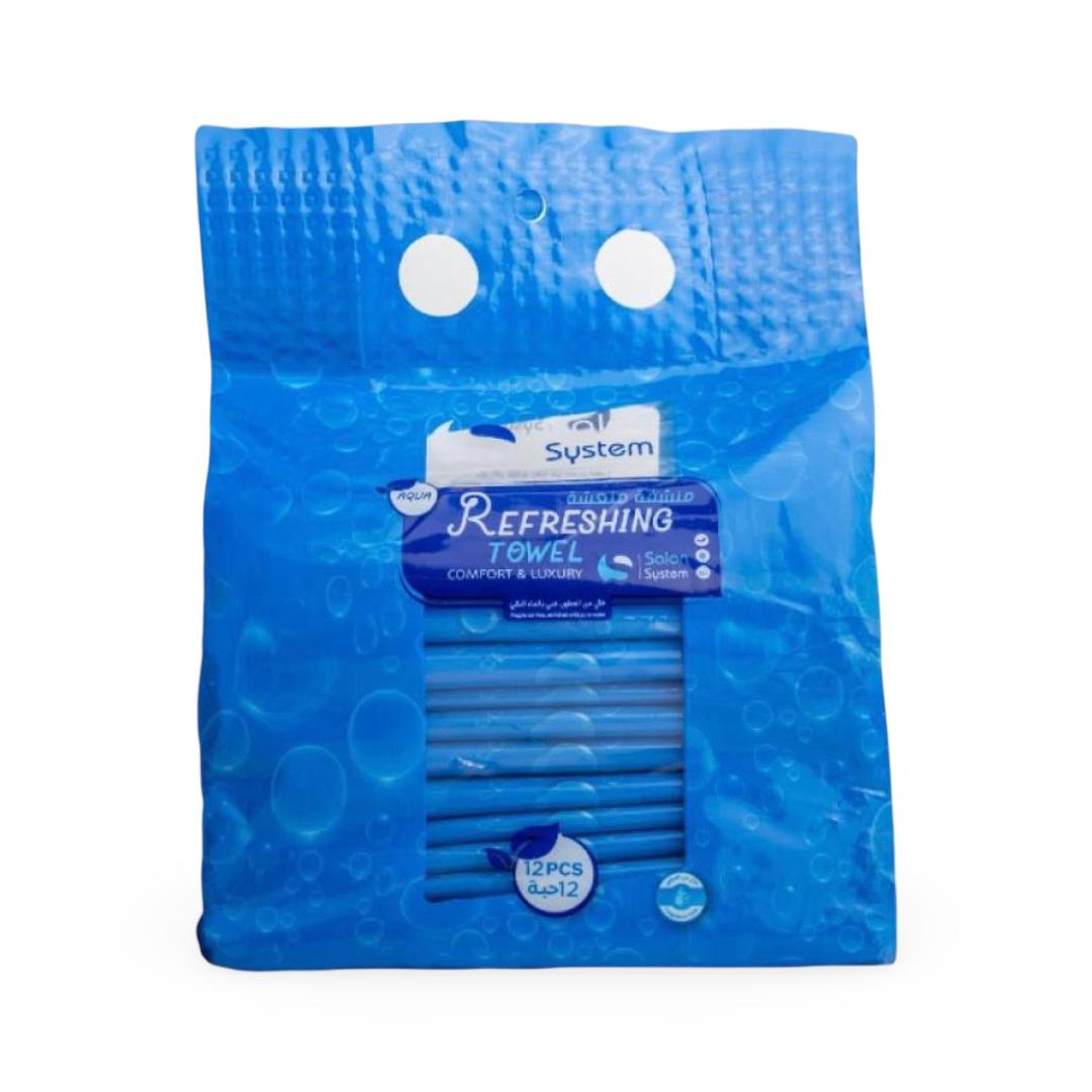 Salon System - Aqua Refreshing Towel - 12 Pcs