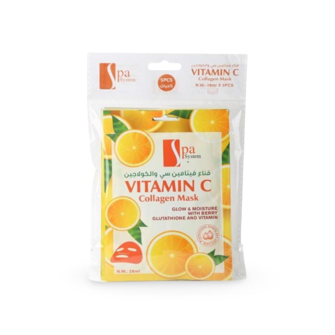 Spa System - Vitamin C Collagen Mask - 5 pcs , 28ml