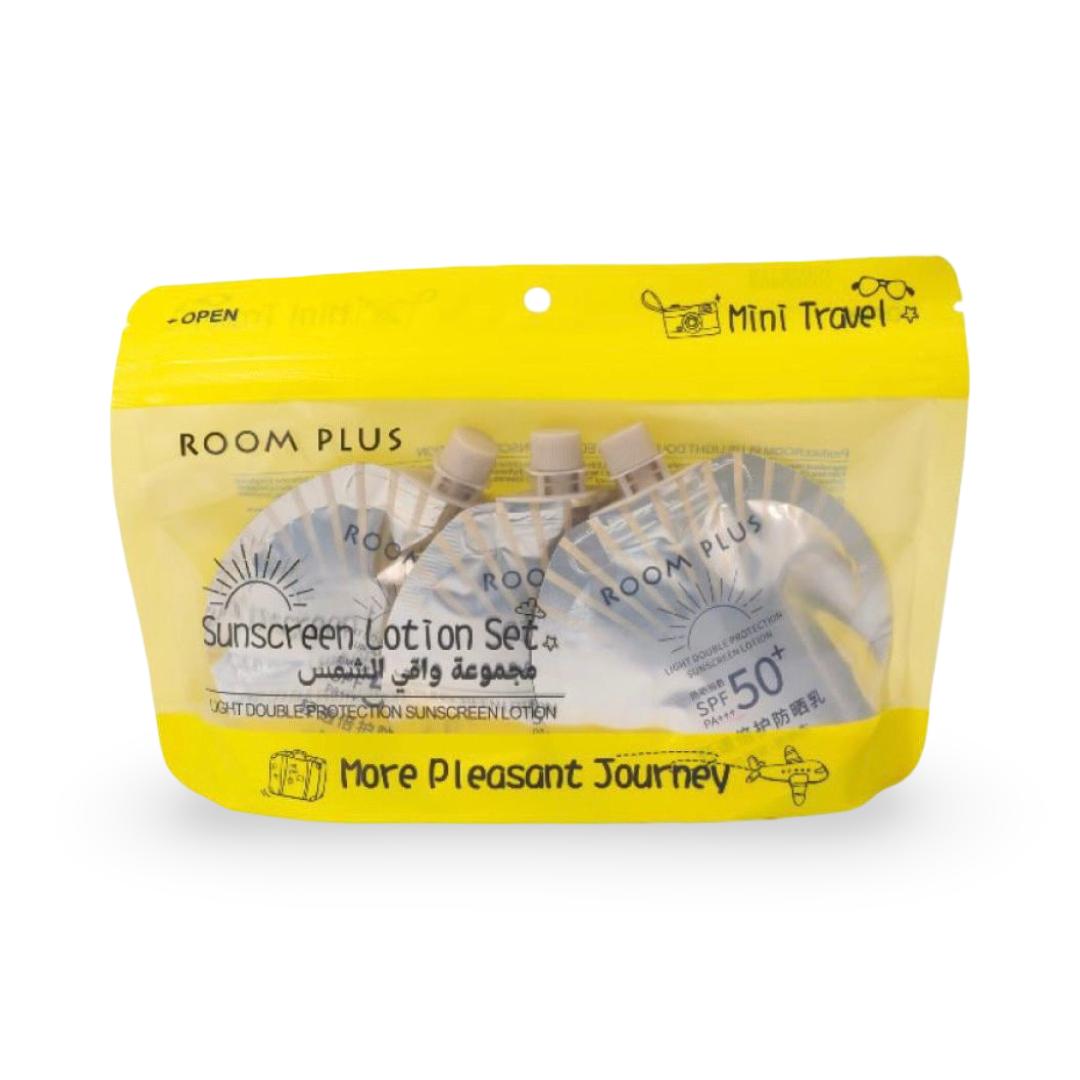 Room Plus - Mini Travel Sunscreen Lotion Set - 30x3 ml