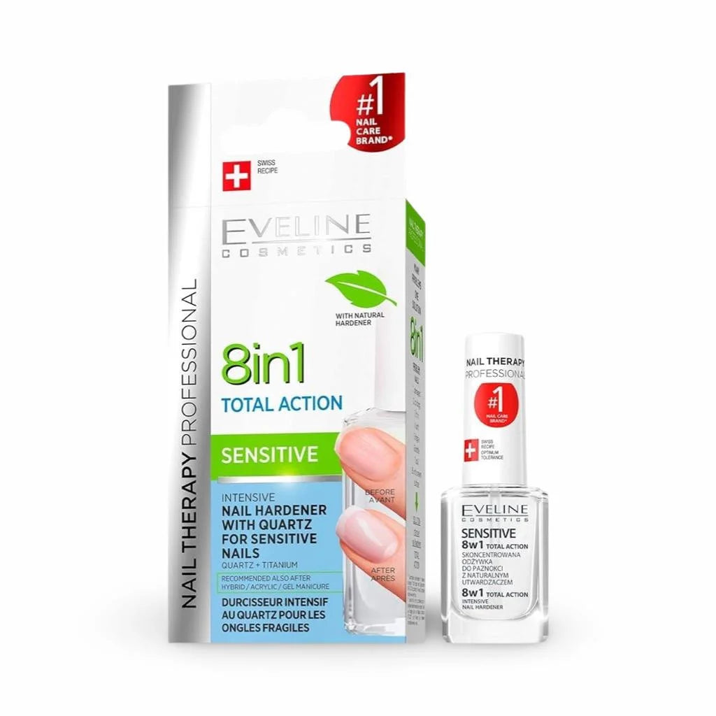 Eveline - 8 in 1 Total Action Sensitive Intensive Nail Hardener 12ml