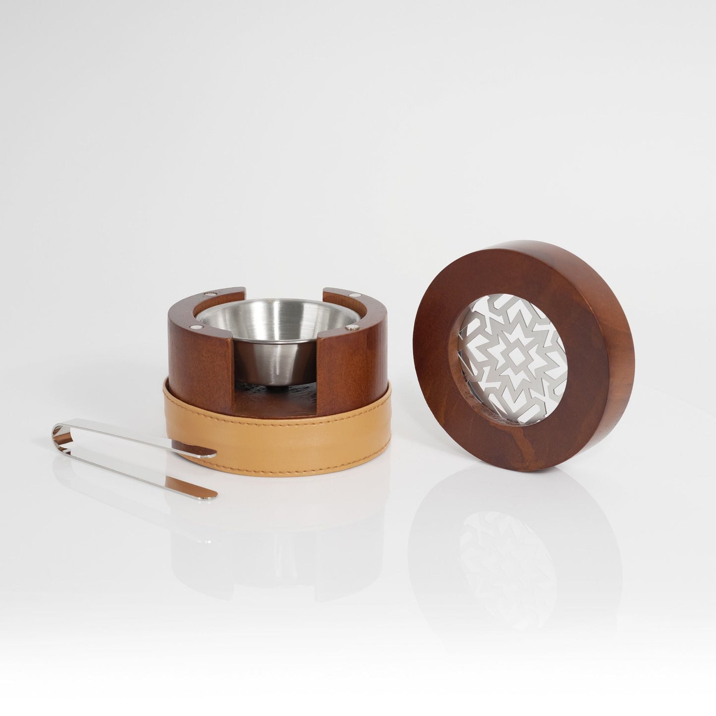 مبخر الشعر الدائري البني و الذهبي