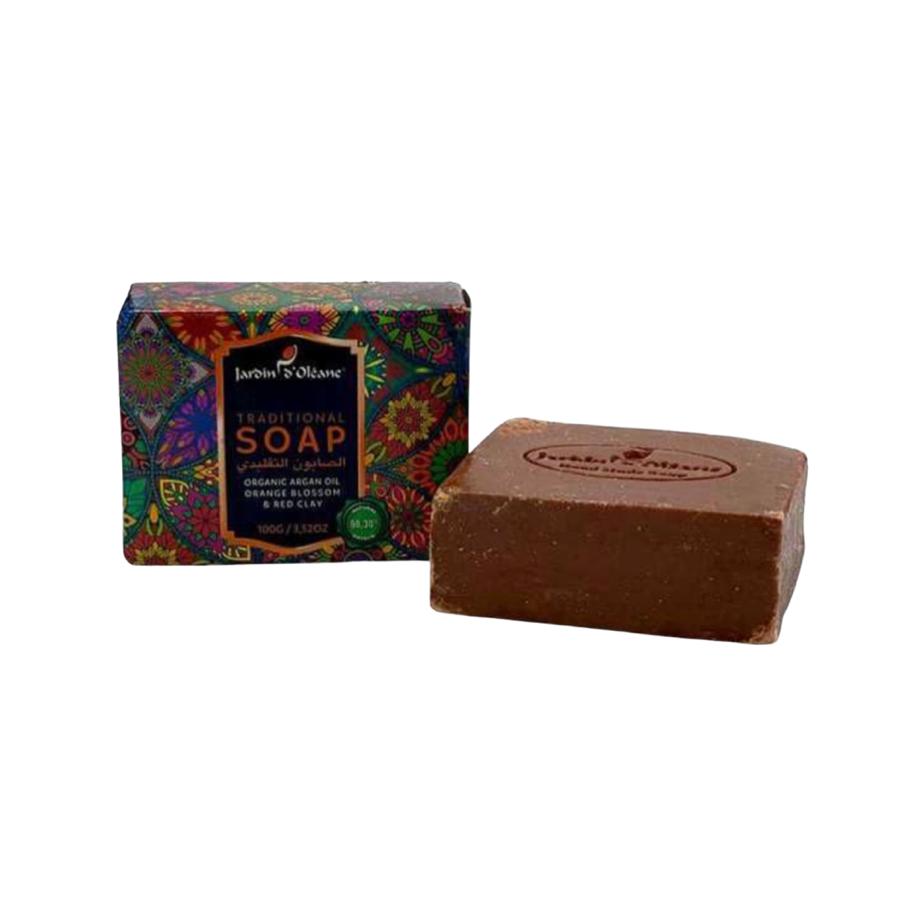 Jardin o ' Oleane - TRADITIONAL SOAP With Organic Argan oil, Orange Blossom & Red Clay