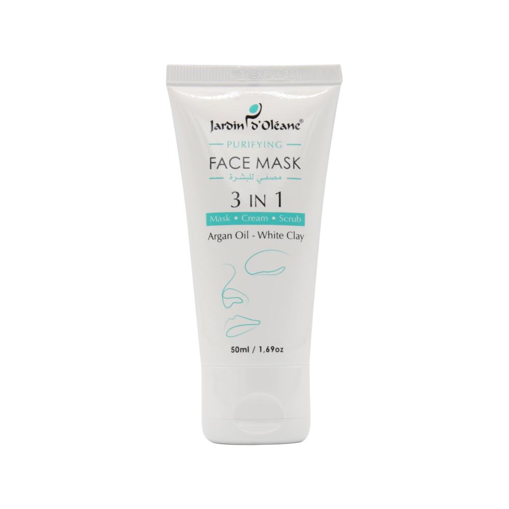 Jardin Oleane 3 in 1 purifying face Mask with Argan Oil and White clay 50ml