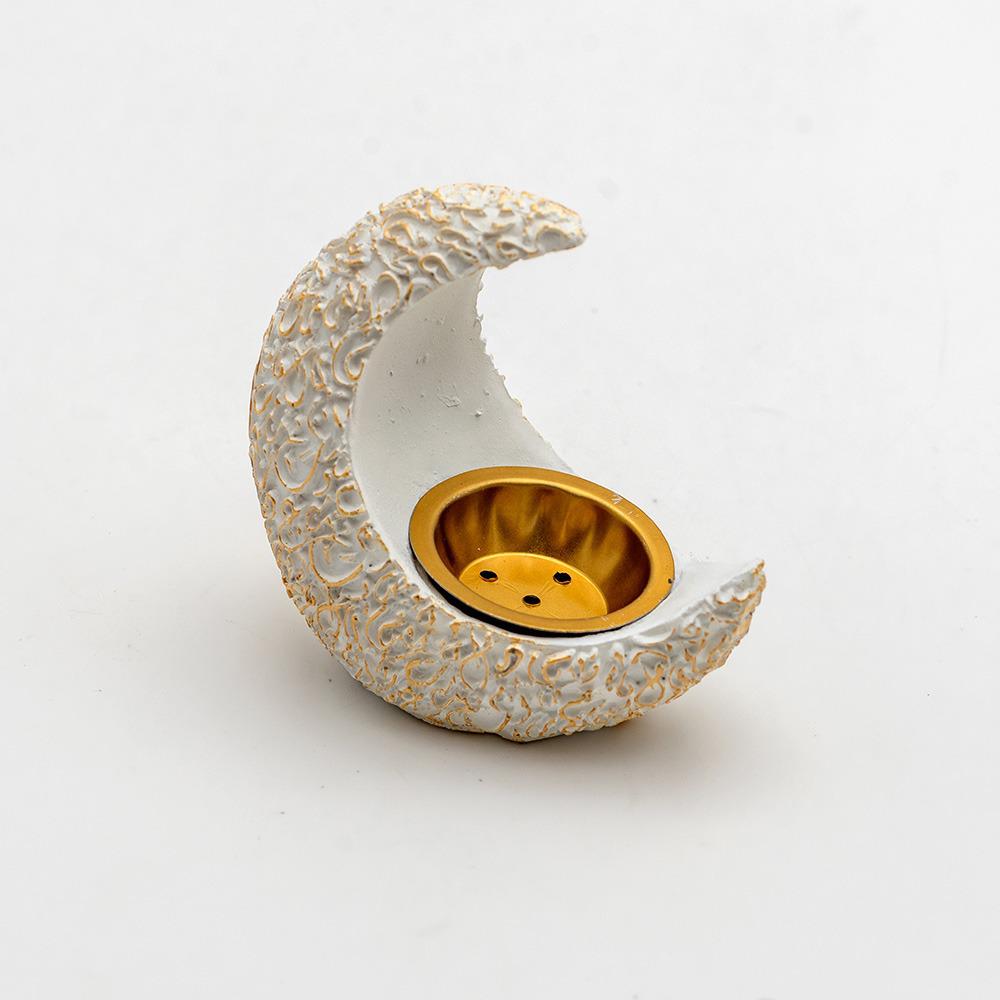 Crescent Moon Burner - white