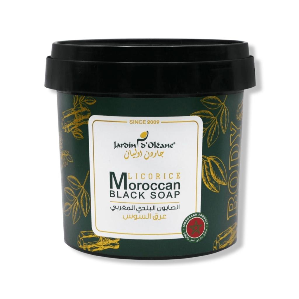 JARDIN OLEANE - LICORICE MOROCCAN BLACK SOAP- 500g