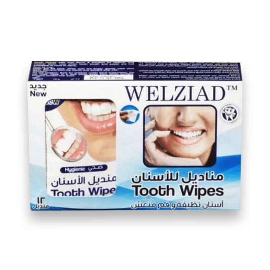 TOOTH WIPES - 12 WIPES