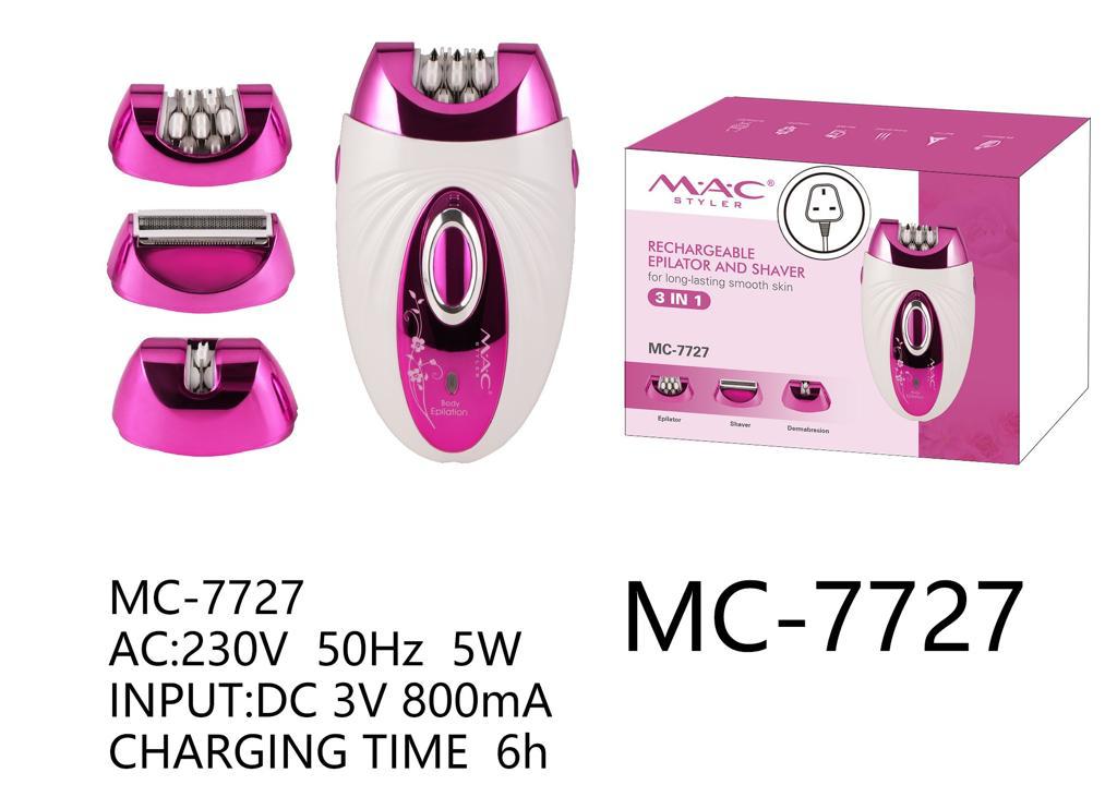 Mac Styler Rechargeable Epilator and Shaver 3 in 1