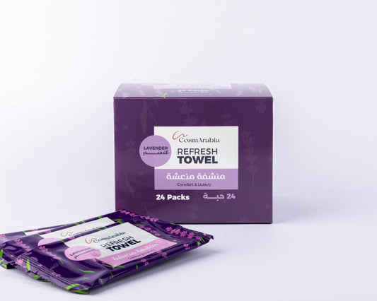 CosmArabia - Refresh Towel - Lavender - 24 pcs