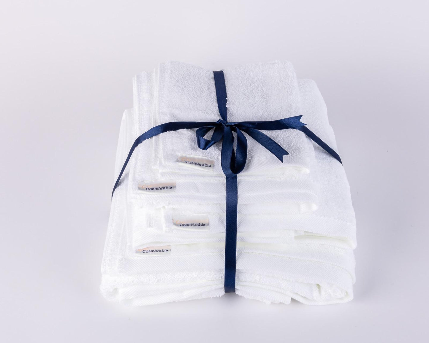 CosmArabia - Bath Towels Set - white - 4 pcs