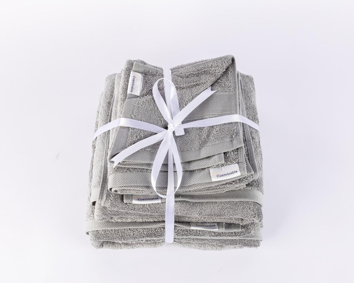 CosmArabia - Bath Towels Set - Grey - 4 pcs