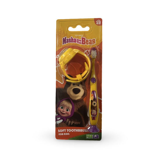 Fab Lab - Masha And The Bear Soft Toothbrush for Kids with Gift