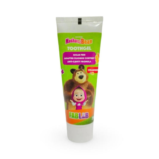 Fab Lab - Masha And The Bear Tooth Gel for Kids Strawberry Flavor - 75ml