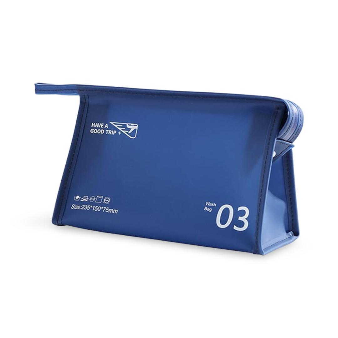 حقيبة تخزين مستحضرات التجميل للسفر باللون الازرق