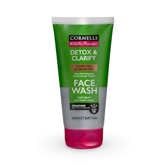 Cornells - Detox & Clarify Charcoal & Green Tea Face Wash - 150ml