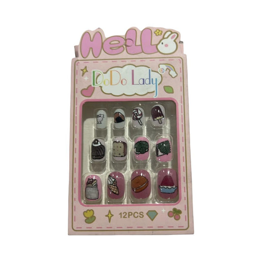 Dodo Lady - Adhesive Baby Nails 298 - 12 Pieces