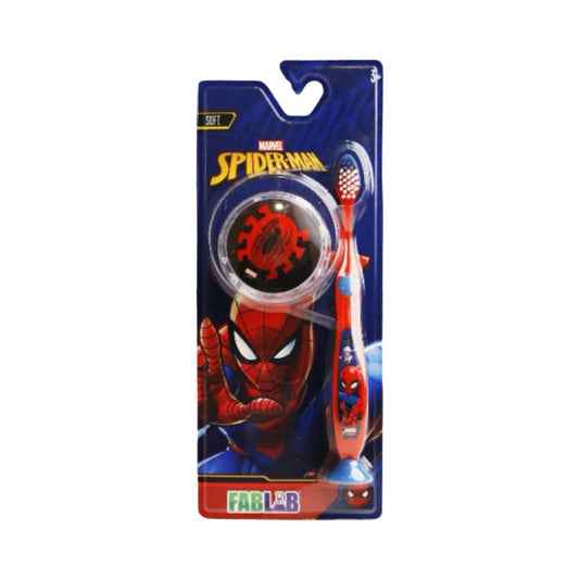 Fab Lab - Spiderman Soft Toothbrush for Kids with Toy