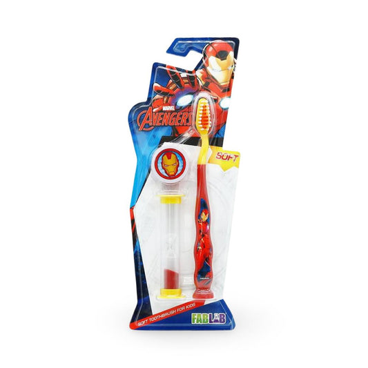 Fab Lab - Soft Toothbrush for Kids with sand glass - Avengers