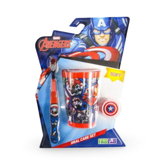 Fab Lab - Soft Toothbrush for Kids with Cup - Avengers
