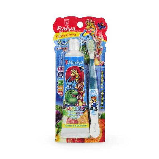 Raya Junior - Children's Toothbrush and Toothpaste Fruit Flavor - 75 ml