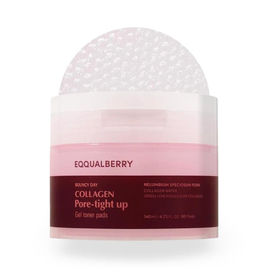 Eqqualberry - Collagen Pore-Tight Up Gel Toner Pads 60 Pads - 140ml