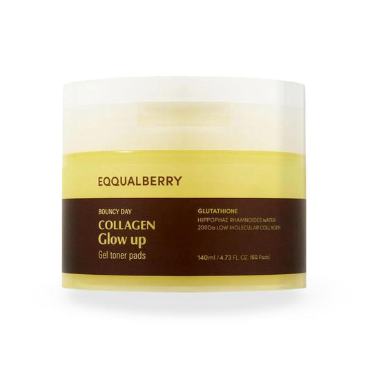 Eqqualberry - Collagen Glow Up Gel Toner 60 Pads - 140ml