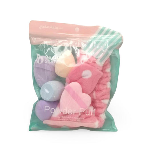 Beauty System - Power Puff Makeup Sponge Set - 6 Pieces