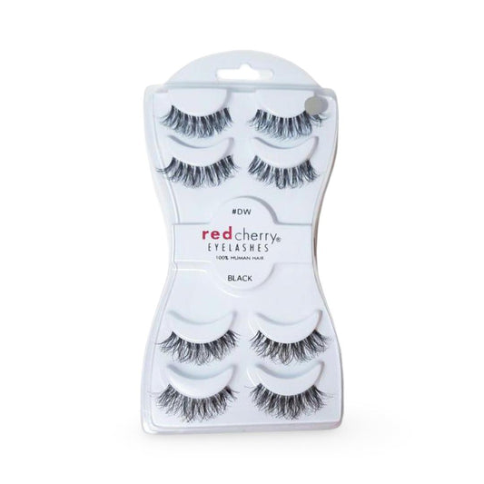 Red Cherry - Eyelashes 4 Pairs #DW - Black