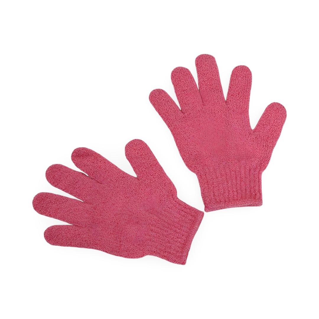 ريل سكين - قفازات تقشير للاستحمام - احمر