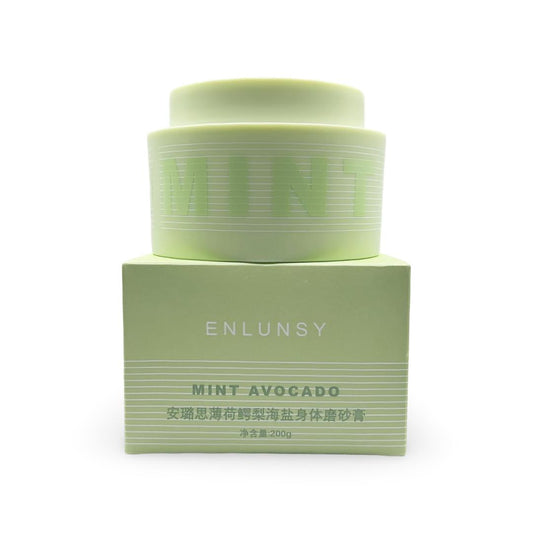 Enlunsy - Mint Avocado Sea Sait Body Scrub - 200g