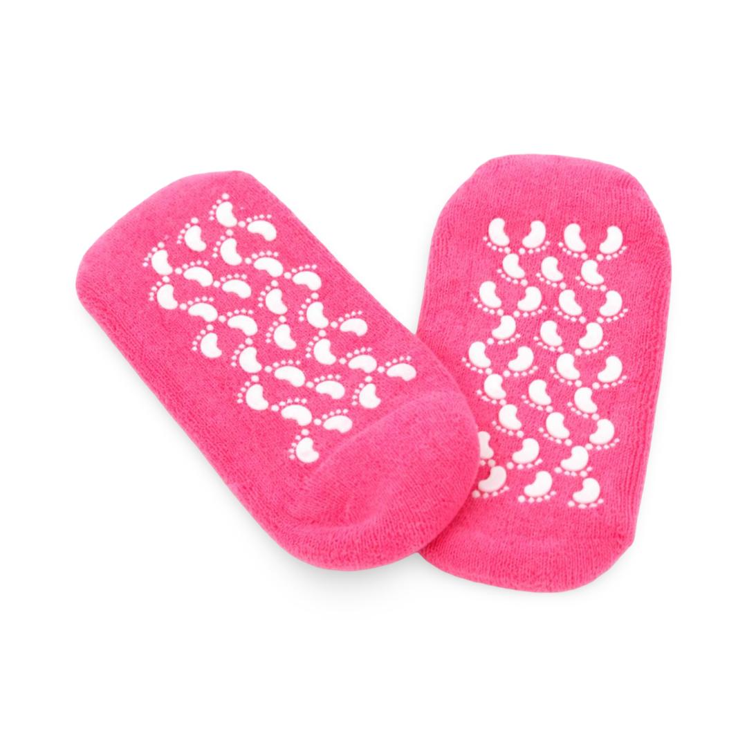 Silicone Foot Care Socks - dark pink