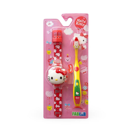 فاب لاب - فرشاة أسنان للأطفال مع ساعة - هالو كيتي