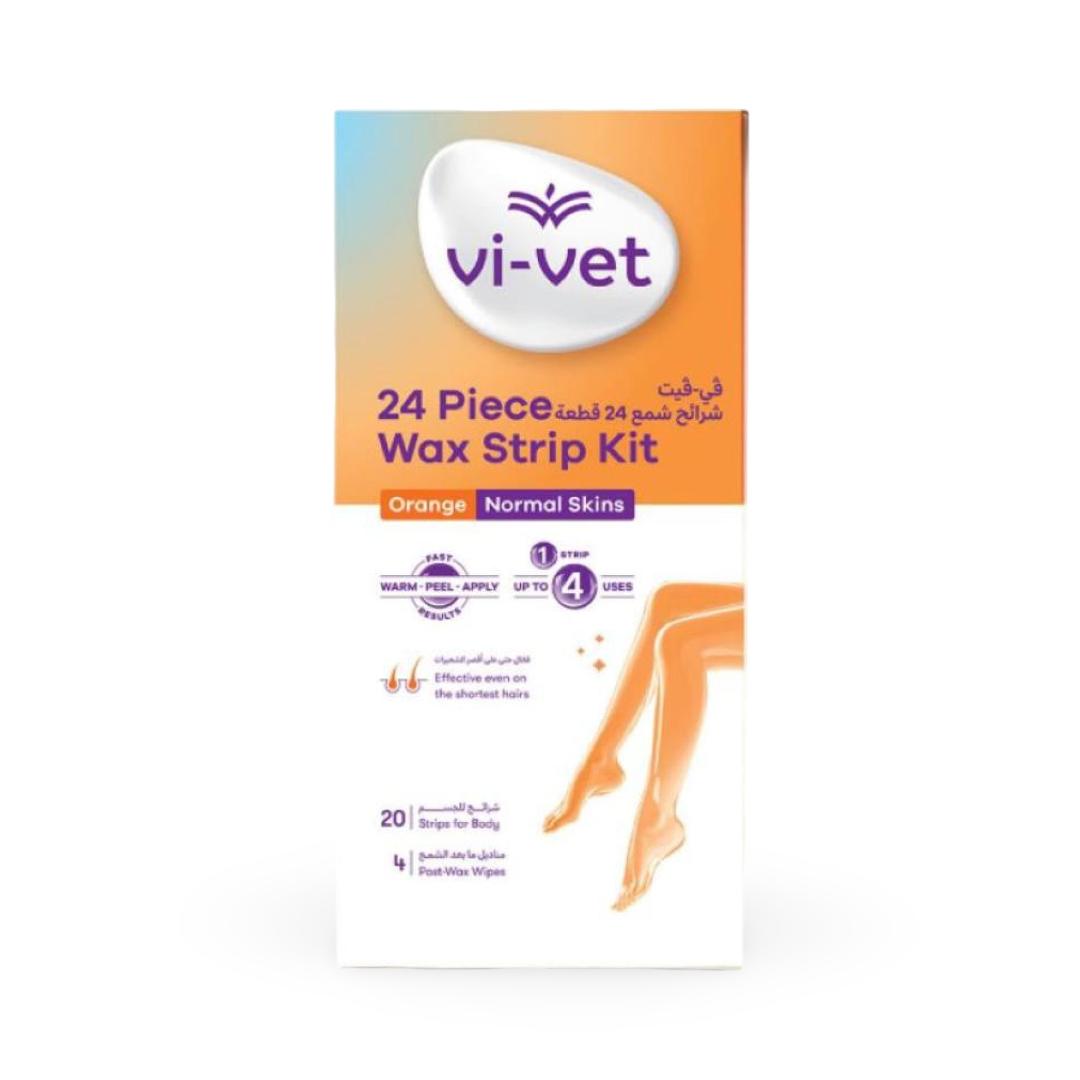 في فيت - مجموعة 24 قطعة من شرائح الشمع بالبرتقال لجميع انواع البشرة