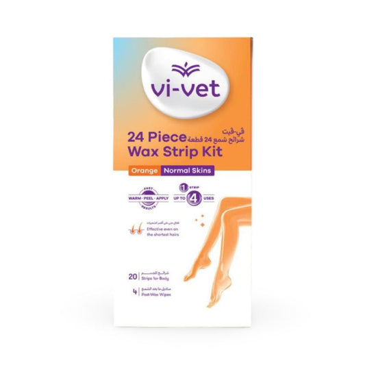 في فيت - مجموعة 24 قطعة من شرائح الشمع بالبرتقال لجميع انواع البشرة