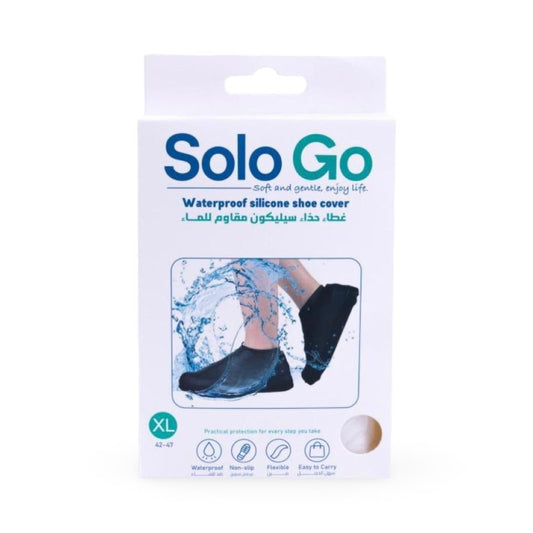 Solo Go - Waterproof Silicone Shoe Cover Black Color - Size XL 42-47